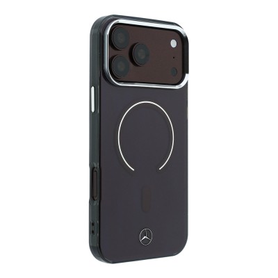 Apple iPhone 18 Pro Max Kılıf Mercedes Benz Orjinal Lisanslı M-safe Şarj Özellikli Saydam Yüzey İkonik 3D Metal Logolu Kapak - 4