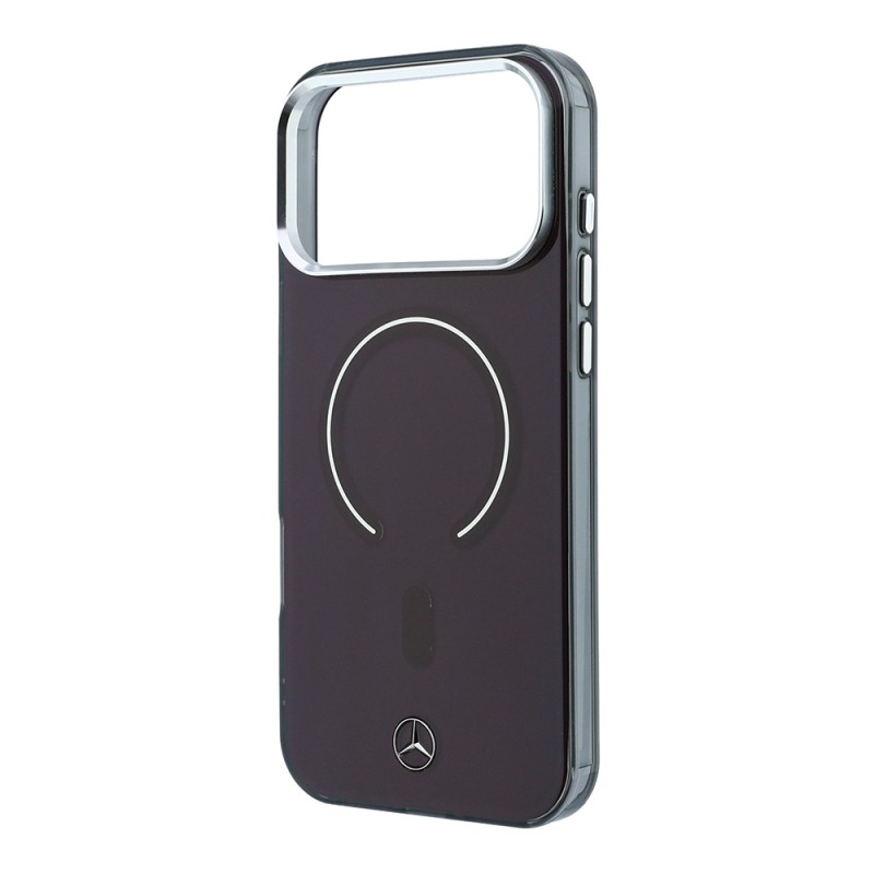 Apple iPhone 18 Pro Max Kılıf Mercedes Benz Orjinal Lisanslı M-safe Şarj Özellikli Saydam Yüzey İkonik 3D Metal Logolu Kapak - 6