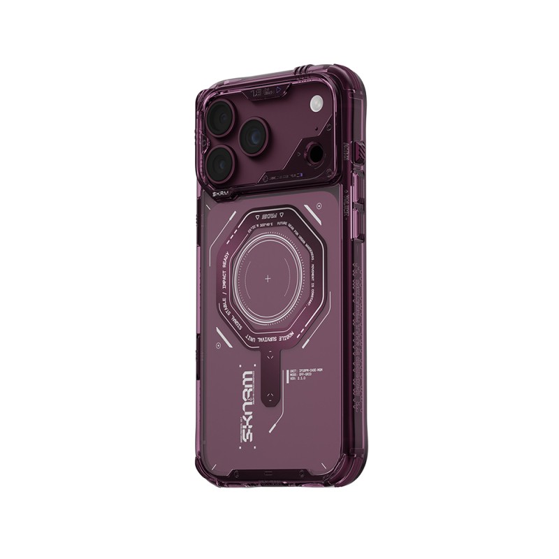 Apple iPhone 18 Pro Max Kılıf SkinArma M-safe Şarj Özellikli Airbag Tasarımlı Magma Kapak - 6