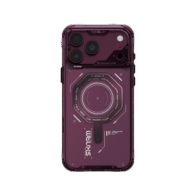 Apple iPhone 18 Pro Max Kılıf SkinArma M-safe Şarj Özellikli Airbag Tasarımlı Magma Kapak - 7