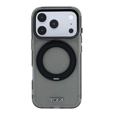 Apple iPhone 18 Pro Max Kılıf TUMI Orjinal Lisanslı M-safe Şarj Özellikli 360 Derece Dönebilen Standlı Transparan Kapak - 12