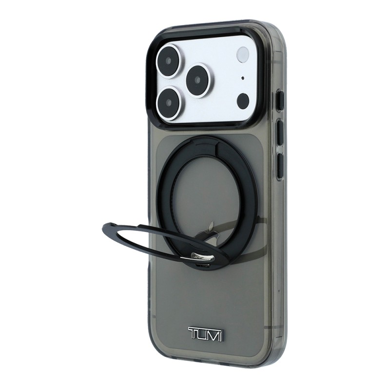 Apple iPhone 18 Pro Max Kılıf TUMI Orjinal Lisanslı M-safe Şarj Özellikli 360 Derece Dönebilen Standlı Transparan Kapak - 2