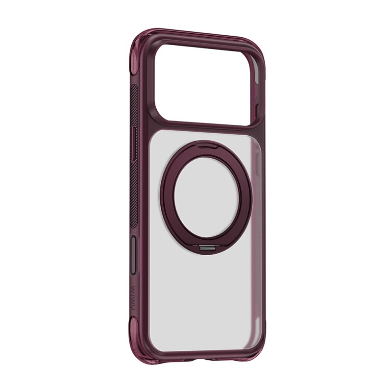 Apple iPhone 18 Pro Max Kılıf Wiwu AG-203 AeroGuard Ultra Serisi M-safe Şarj Özellikli Airbag Tasarımlı Standlı Kapak - 30