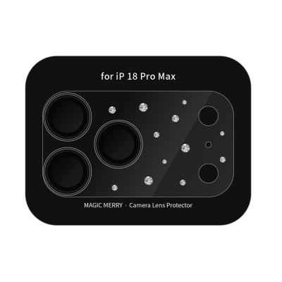 Apple iPhone 18 Pro Max​ Wiwu Magic Merry Shimmer Serisi Taşlı Kamera Lens Koruyucu - 2