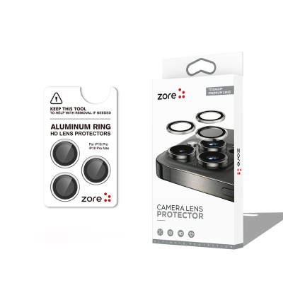Apple iPhone 18 Pro Max Zore CL-12 Premium Safir Parmak İzi Bırakmayan Anti-Reflective Kamera Lens Koruyucu - Zore