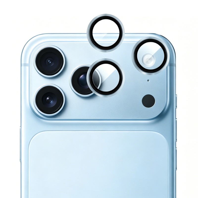 Apple iPhone 18 Pro Mohseven Sapphire One by One Alüminyum Safir Kamera Lens Koruyucu - 1