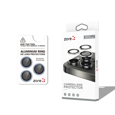 Apple iPhone 18 Pro Zore CL-12 Premium Safir Parmak İzi Bırakmayan Anti-Reflective Kamera Lens Koruyucu - Zore