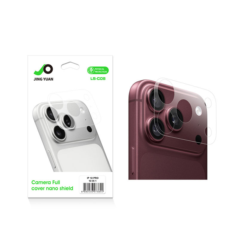Apple iPhone 18 Pro Zore LS-C08 Tam Kaplayan Mat Kamera Lens Koruyucu 10'lu Paket - 1