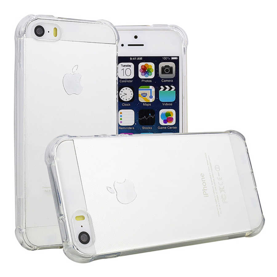 Apple iPhone 5 Kılıf Zore Nitro Anti Shock Silikon - Renksiz