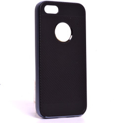 Apple iPhone 5 Kılıf Zore İnce Mono Karbon Silikon Kapak - Zore