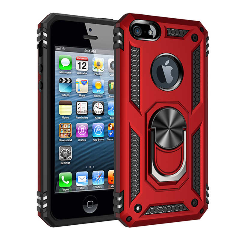 Apple iPhone 5 Kılıf Zore Vega Kapak - Siyah