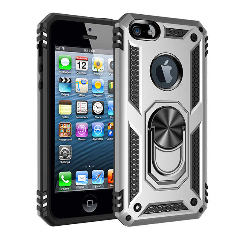 Apple iPhone 5 Kılıf Zore Vega Kapak - Siyah