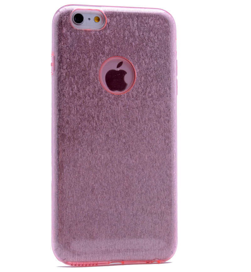 Apple iPhone 6 Kılıf Zore Shining Silikon - Rose Gold