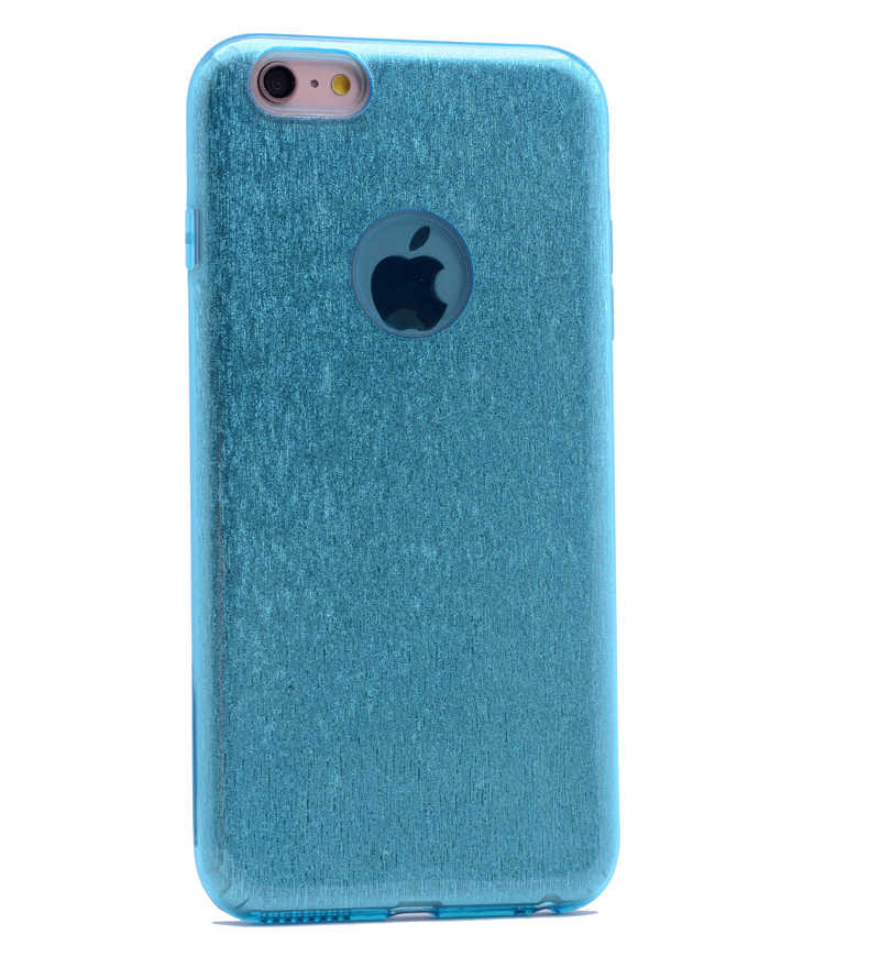 Apple iPhone 6 Plus Kılıf Zore Shining Silikon - Mavi