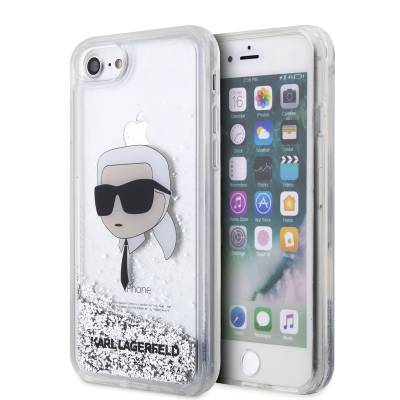 Apple iPhone 7 Case Karl Lagerfeld Liquid Glitter Karl Head Design Cover - Karl Lagerfeld
