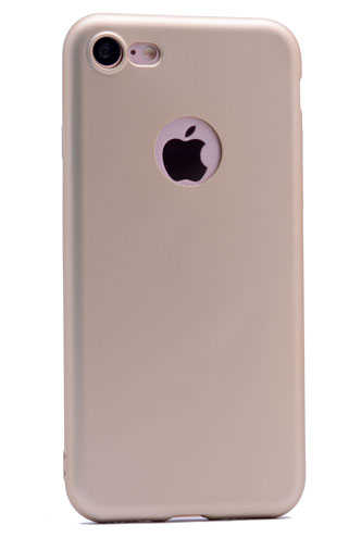 Apple iPhone 7 Kılıf Zore Premier Silikon Kapak - Gold