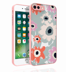 Apple iPhone 7 Plus Kılıf Desenli Kamera Korumalı Parlak Zore Nora Kapak - Zore