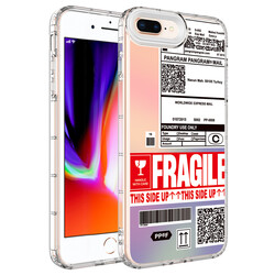 Apple iPhone 7 Plus Kılıf Kamera Korumalı Renkli Desenli Sert Silikon Zore Korn Kapak - Zore