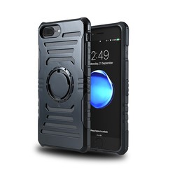 Apple iPhone 7 Plus Kılıf Zore 2 in 1 Kol Bandı Siyah