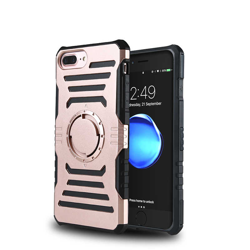 Apple iPhone 7 Plus Kılıf Zore 2 in 1 Kol Bandı - Rose Gold
