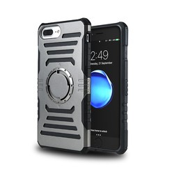 Apple iPhone 7 Plus Kılıf Zore 2 in 1 Kol Bandı Füme