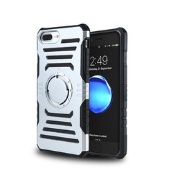 Apple iPhone 7 Plus Kılıf Zore 2 in 1 Kol Bandı Gri