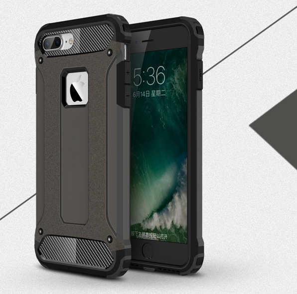 Apple iPhone 7 Plus Kılıf Zore Crash Silikon Kapak - Siyah