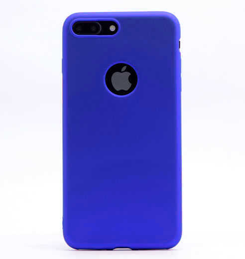 Apple iPhone 7 Plus Kılıf Zore Premier Silikon Kapak - Saks Mavi
