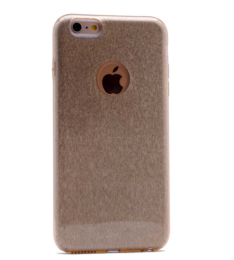 Apple iPhone 7 Plus Kılıf Zore Shining Silikon - Gold