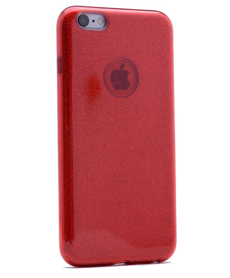 Apple iPhone 7 Plus Kılıf Zore Shining Silikon - Kırmızı