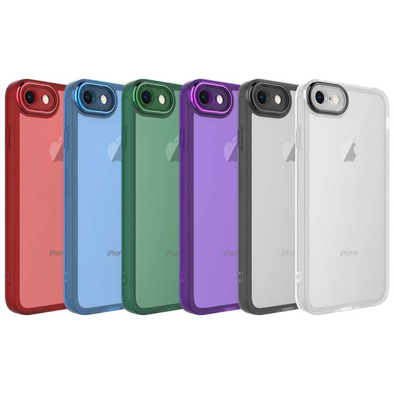 Apple iPhone 8 Case Camera Protected Transparent Zore Post Cover - 2