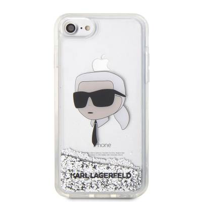 Apple iPhone 8 Case Karl Lagerfeld Liquid Glitter Karl Head Design Cover - 8