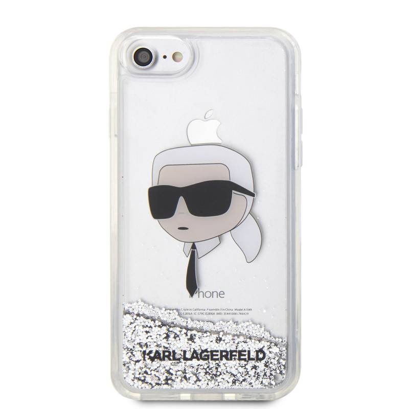Apple iPhone 8 Case Karl Lagerfeld Liquid Glitter Karl Head Design Cover - 8