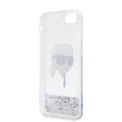 Apple iPhone 8 Case Karl Lagerfeld Liquid Glitter Karl Head Design Cover - 5