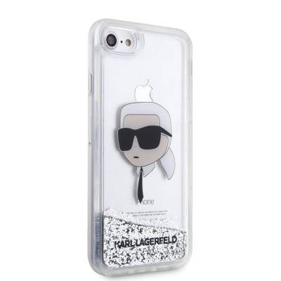 Apple iPhone 8 Case Karl Lagerfeld Liquid Glitter Karl Head Design Cover - 2