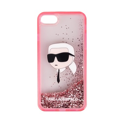 Apple iPhone 8 Case Karl Lagerfeld Liquid Glitter Karl Head Design Cover - 10