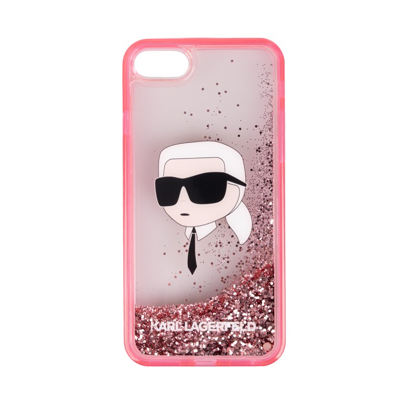 Apple iPhone 8 Case Karl Lagerfeld Liquid Glitter Karl Head Design Cover - 10