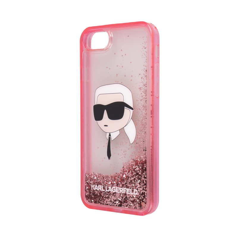 Apple iPhone 8 Case Karl Lagerfeld Liquid Glitter Karl Head Design Cover - 11