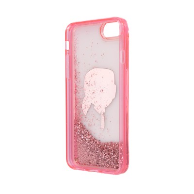 Apple iPhone 8 Case Karl Lagerfeld Liquid Glitter Karl Head Design Cover - 12