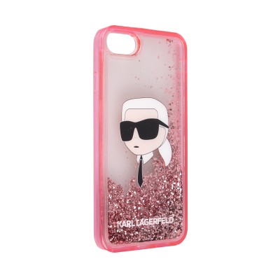 Apple iPhone 8 Case Karl Lagerfeld Liquid Glitter Karl Head Design Cover - 3
