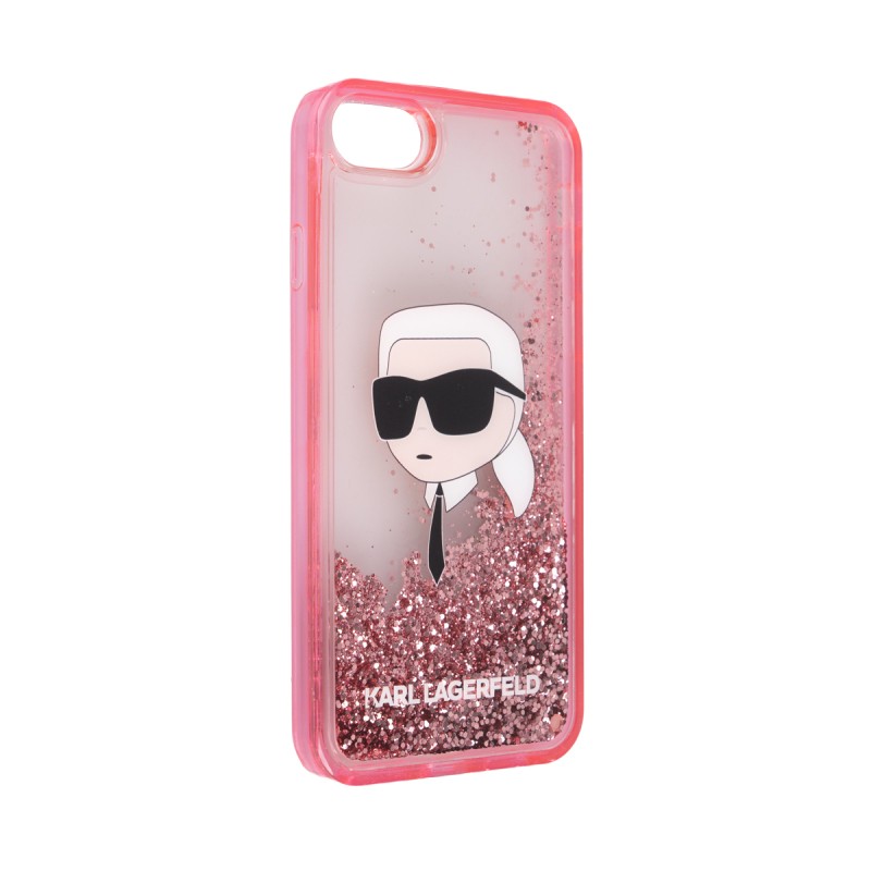 Apple iPhone 8 Case Karl Lagerfeld Liquid Glitter Karl Head Design Cover - 3
