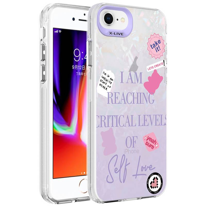 Apple iPhone 8 Case Marble Pattern Zore Marbello Cover - 7