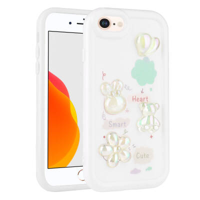 Apple iPhone 8 Case Relief Figured Shiny Zore Toys Silicone Cover - Zore