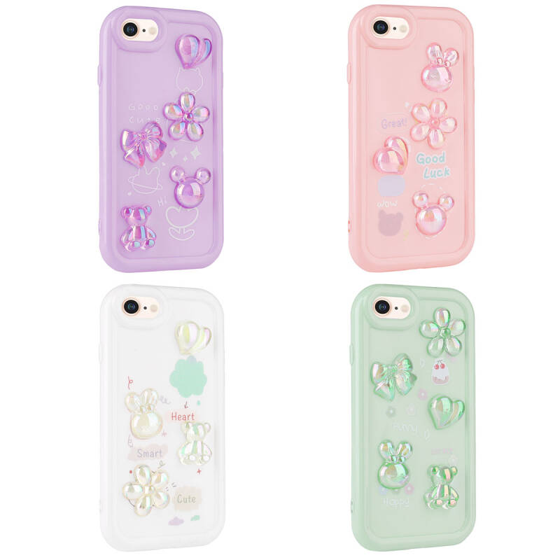 Apple iPhone 8 Case Relief Figured Shiny Zore Toys Silicone Cover - 2