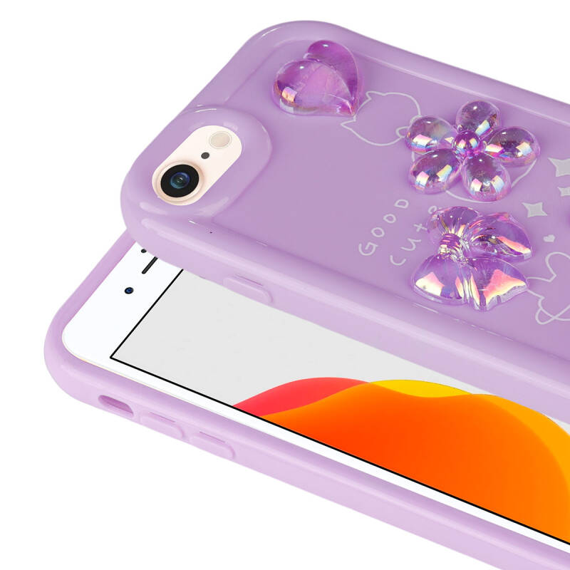 Apple iPhone 8 Case Relief Figured Shiny Zore Toys Silicone Cover - 3
