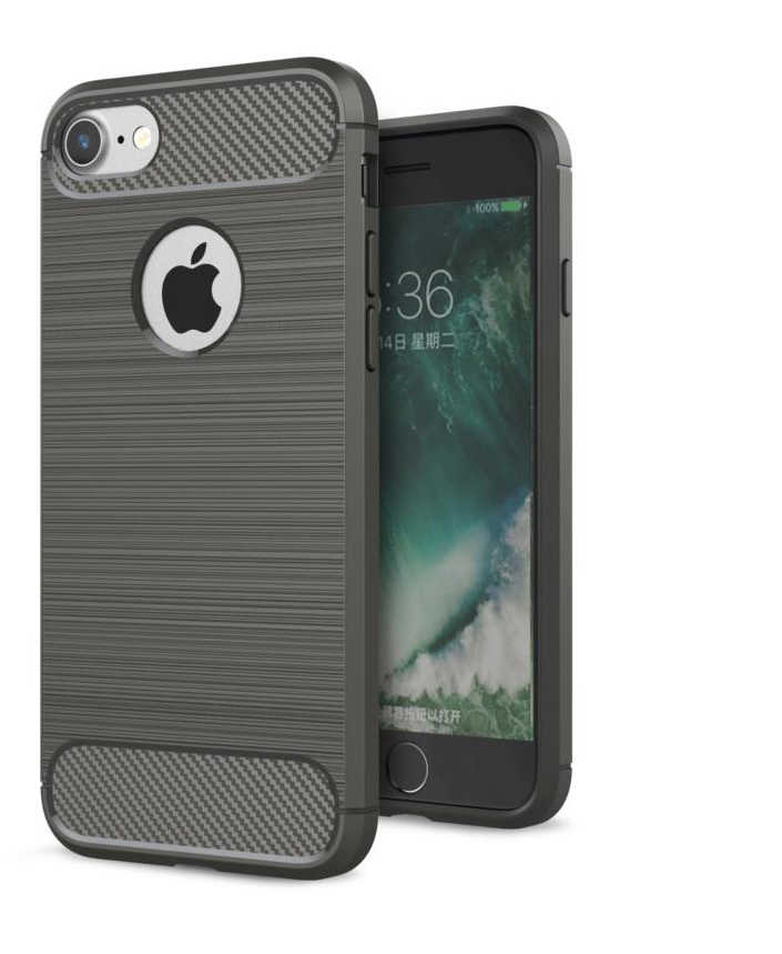 Apple iPhone 8 Kılıf Zore Room Silikon Kapak - Gri