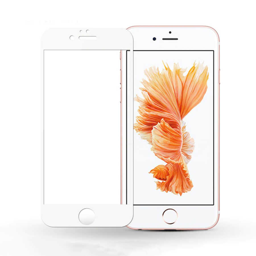Apple iPhone 8 Plus Davin 5D Cam Ekran Koruyucu - Beyaz