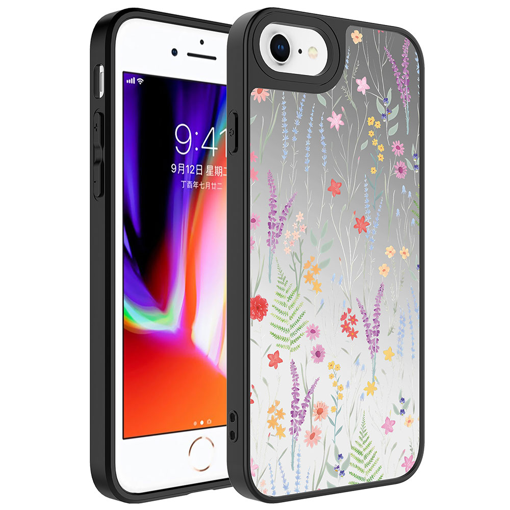 Apple iPhone 8 Plus Kılıf Aynalı Desenli Kamera Korumalı Parlak Zore Mirror Kapak - Dallar
