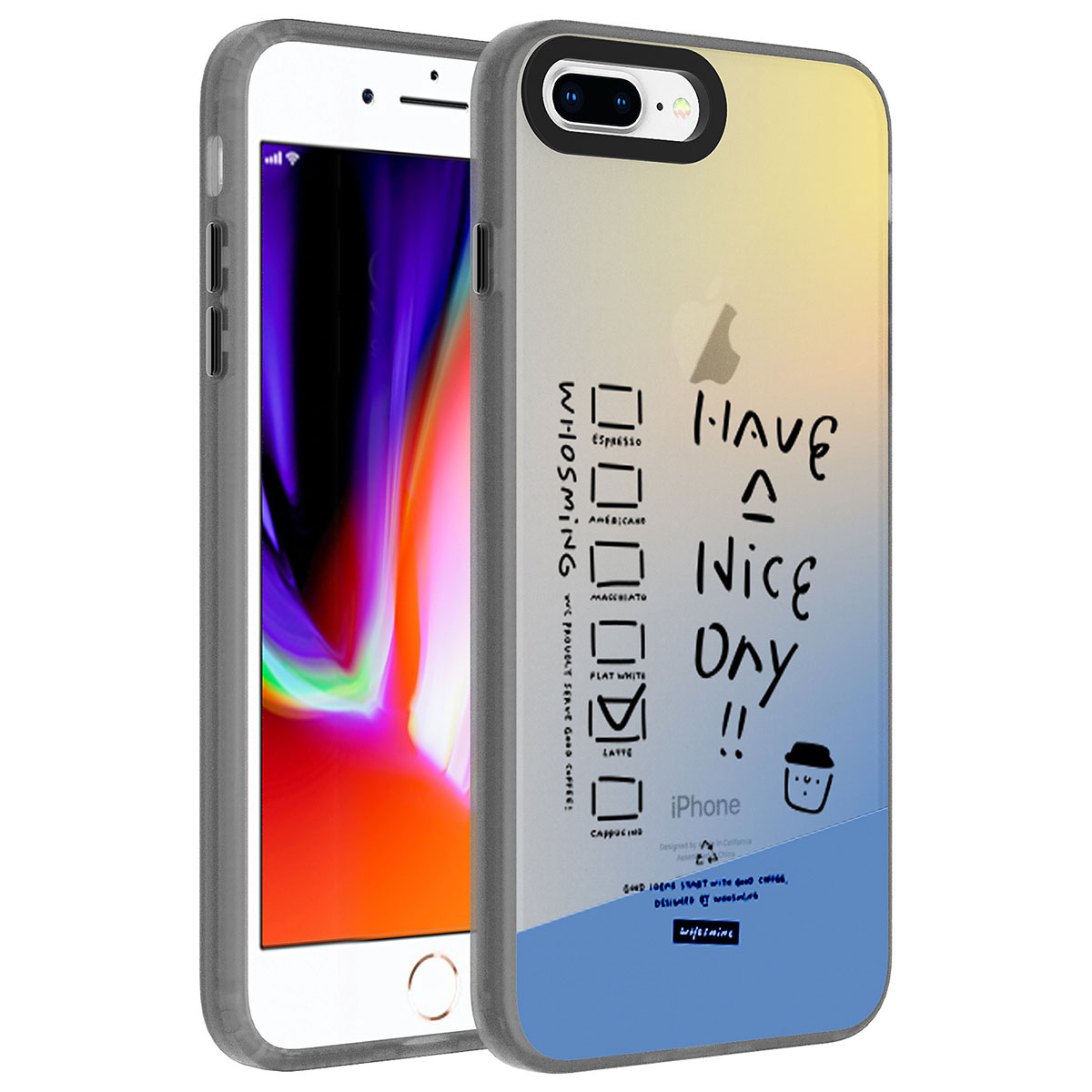 Apple iPhone 8 Plus Kılıf Desenli Zore Dragon Sert Kapak - Have