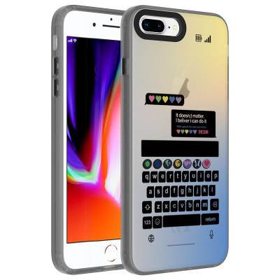 Apple iPhone 8 Plus Kılıf Desenli Zore Dragon Sert Kapak - Zore